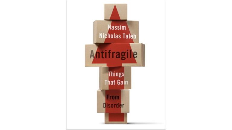 The book cover of "Antifragile" from Nassim Taleb.
